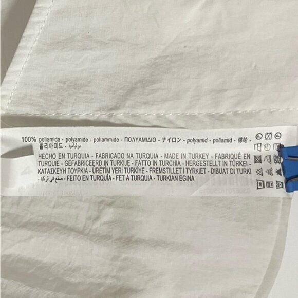 Zara, Ladies Cropped Shirt with drawstring at Hem - White. Size: XS. NWT - Picture 9 of 13